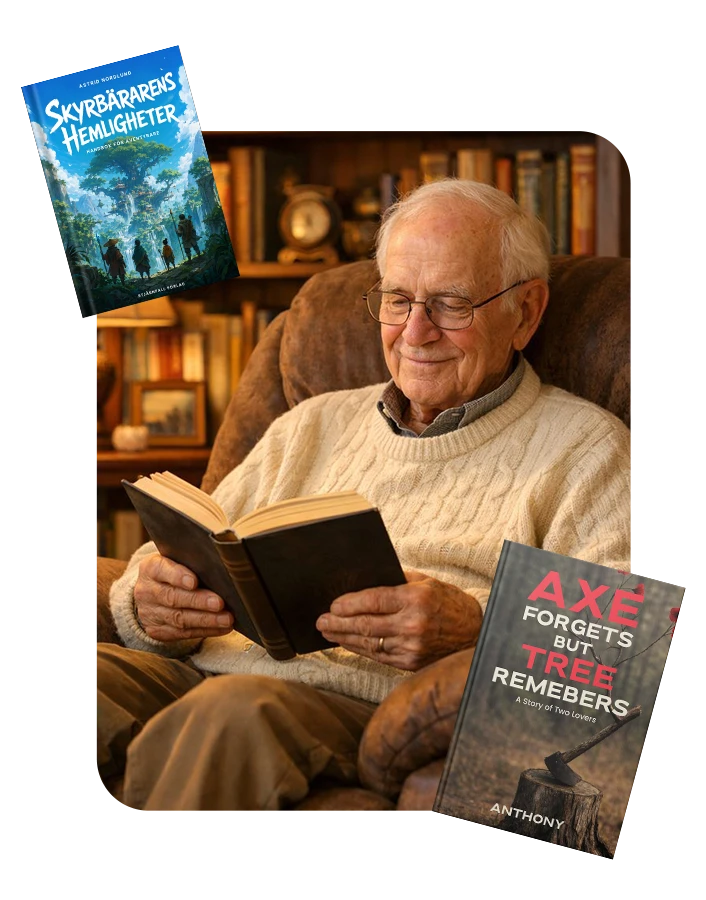 Author receiving publishing support